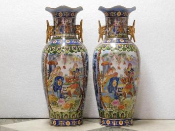 Set of Vintage Vases - 60 cm - Porcelain - Asian Style