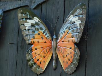 Set Wandschmetterlinge - Lila und Orange - Metall
