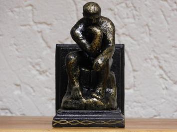 Set Bookends - The Thinker - Cast iron - Bronze-look