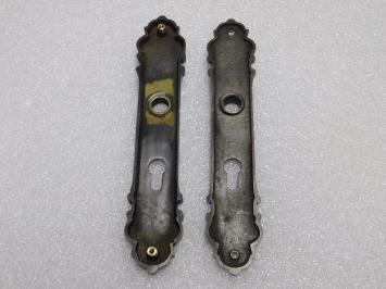 Set Deurklinken Montreux + Deurplaten PC 92 - Donker Gepatineerd Messing