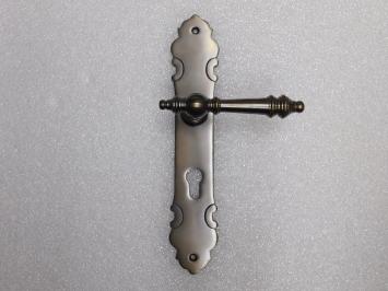 Set Deurklinken Montreux + Deurplaten PC 92 - Donker Gepatineerd Messing