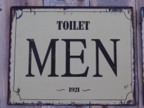 Set tekens voor WC deuren - tin plate- Woman & Men. LAATSTE!!