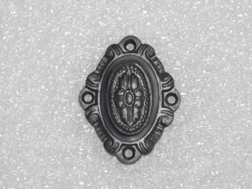 BB key escutcheon with slider - Dark patinated brass - Art Nouveau style