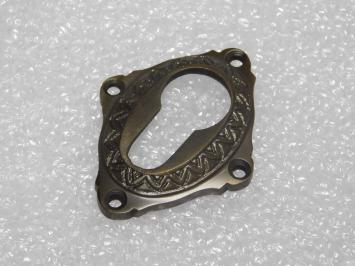 Klassische Schlossrosette PZ – Dunkel patiniertes Messing