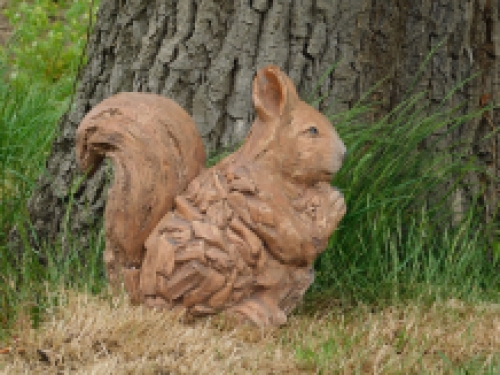 Eichhötnschen XL - Holzoptik - Polystone - wetterfest.