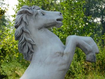 Steigerend Paard op Sokkel XL - 180 cm - Steen