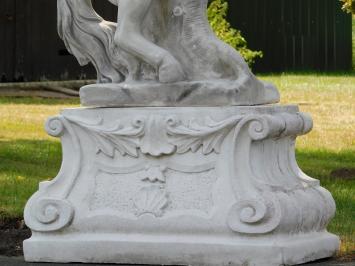 Steigerend Paard op Sokkel XL - 180 cm - Steen