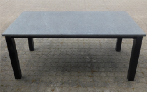 Exclusive garden table - granite with steel frame