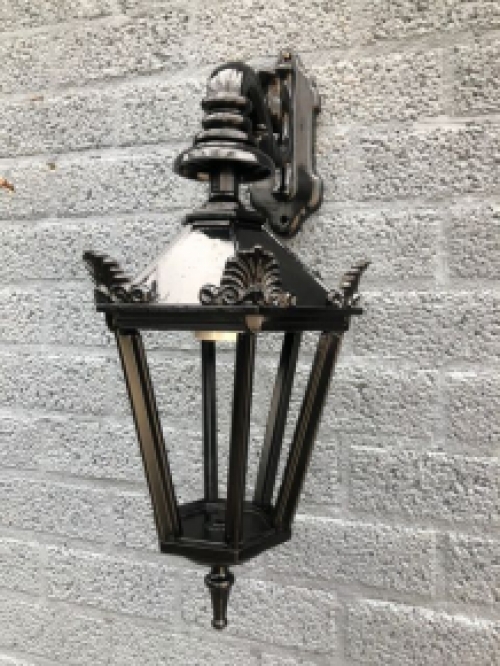 Outdoor lamp Gouda - black - ceramic fitting and glass