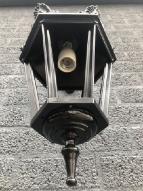 Outdoor lamp Gouda - black - ceramic fitting and glass