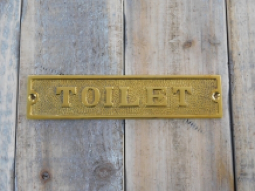 Brass sign Toilet - for Toilet door