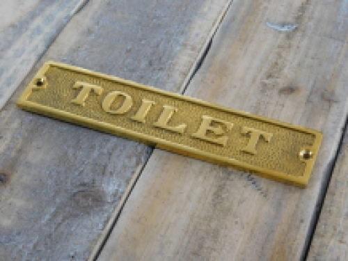 Brass sign Toilet - for Toilet door