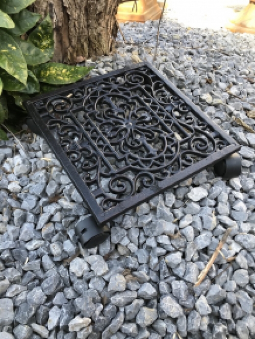 Plant trolley - plant trolley, cast iron black