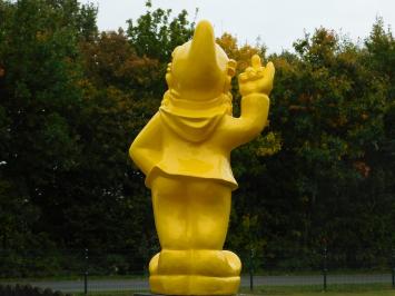 Garden gnome Middle finger XL - 80 cm - Yellow