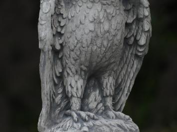Unikat: Eule auf Sockel - 66 cm - Stein