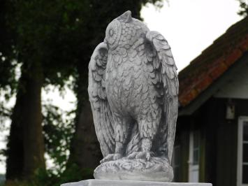 Unikat: Eule auf Sockel - 66 cm - Stein