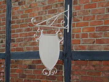 Large Sign - Old White - Iron - Advertising sign