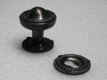 Vaste Deurknop Set met Rozetten – PC – Donker Gepatineerd Messing