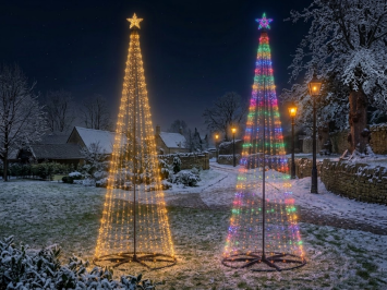 Verlichte Kerstboom voor Buiten XL - 350 cm - Warm-Wit & Gekleurd - LED - Met Timer