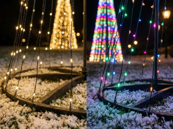 Verlichte Kerstboom voor Buiten XL - 350 cm - Warm-Wit & Gekleurd - LED - Met Timer