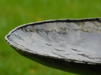 Vogeltränke mit 3 gelben Vögeln - Gartenstab - Metall