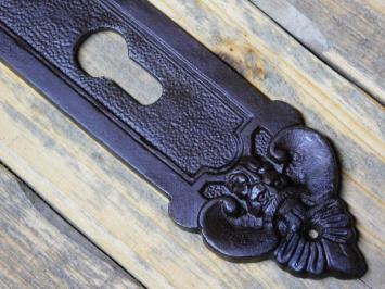 Vintage Deurplaat Engel - PC 92 - Gietijzer - Antiek Bruin