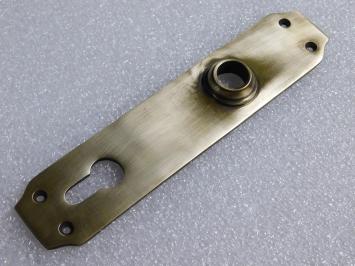 Vintage Deurplaat - PC 92 - Antiek Messing Brass