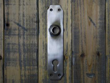 Vintage Deurplaat - PC 92 - Antiek Messing Brass