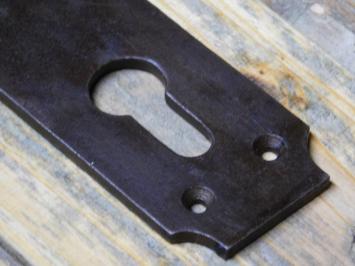 Vintage Deurplaat - PC 92 - Gietijzer - Antiek Bruin