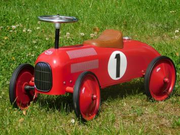 Vintage Auto - Rood - 76 x 40 cm - Metaal