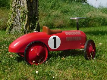 Vintage Auto - Rood - 76 x 40 cm - Metaal