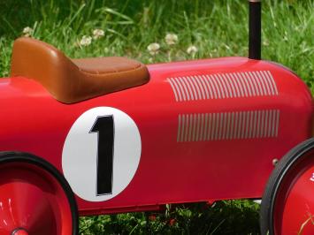 Vintage Auto - Rood - 76 x 40 cm - Metaal