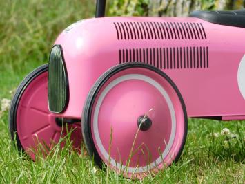 Vintage Auto - Roze - 76 x 40 cm - Metaal