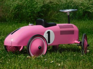 Vintage Auto - Roze - 76 x 40 cm - Metaal