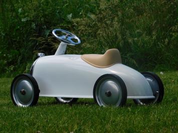 Vintage Auto - Wit - 85 x 45 cm - Metaal