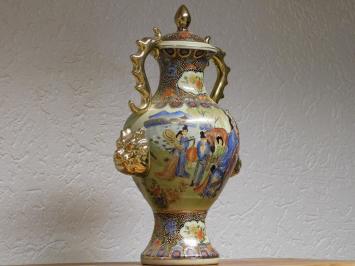 Vintage-Vase – 50 cm – Satsuma-Stil – Handbemaltes Porzellan