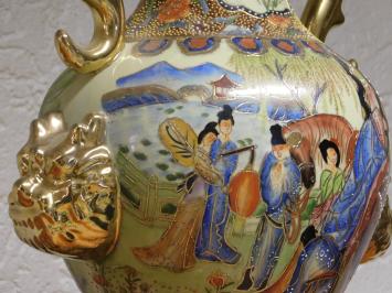 Vintage-Vase – 50 cm – Satsuma-Stil – Handbemaltes Porzellan