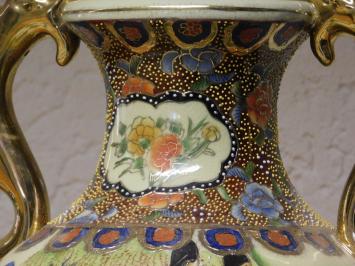 Vintage-Vase – 50 cm – Satsuma-Stil – Handbemaltes Porzellan