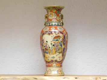 Vintage Vase - 62 cm - Japanese Satsuma style - Hand-painted porcelain