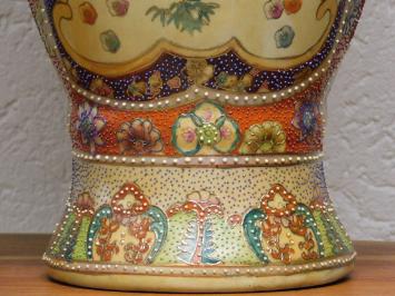 Vintage Vase - 62 cm - Japanese Satsuma style - Hand-painted porcelain