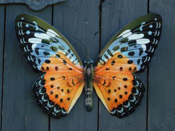 Schmetterling Orange – 35 cm – Wanddekoration – Metall