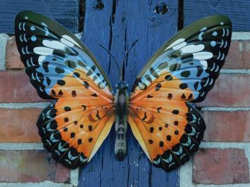 Schmetterling Orange – 35 cm – Wanddekoration – Metall