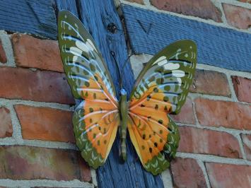 Schmetterling Orange – 35 cm – Wanddekoration – Metall
