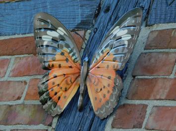 Schmetterling Orange – 35 cm – Wanddekoration – Metall