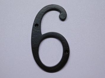 House number 6 - Extra Large - Black
