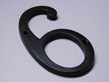 House number 6 - Extra Large - Black