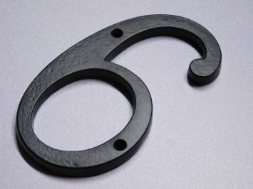 House number 6 - Extra Large - Black