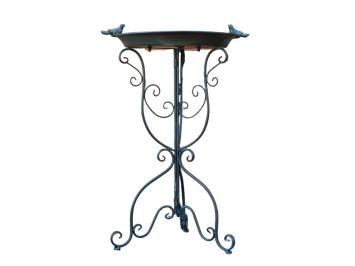 Vogelbad met Vogeltjes - 75 cm - Rustiek Blauw - Metaal