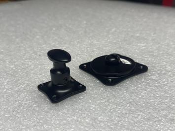 Toilet set – 'vrij / bezet' – black – complete door hardware set