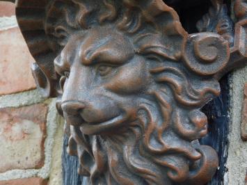 Wall console Lion's head - Brown - Cast iron